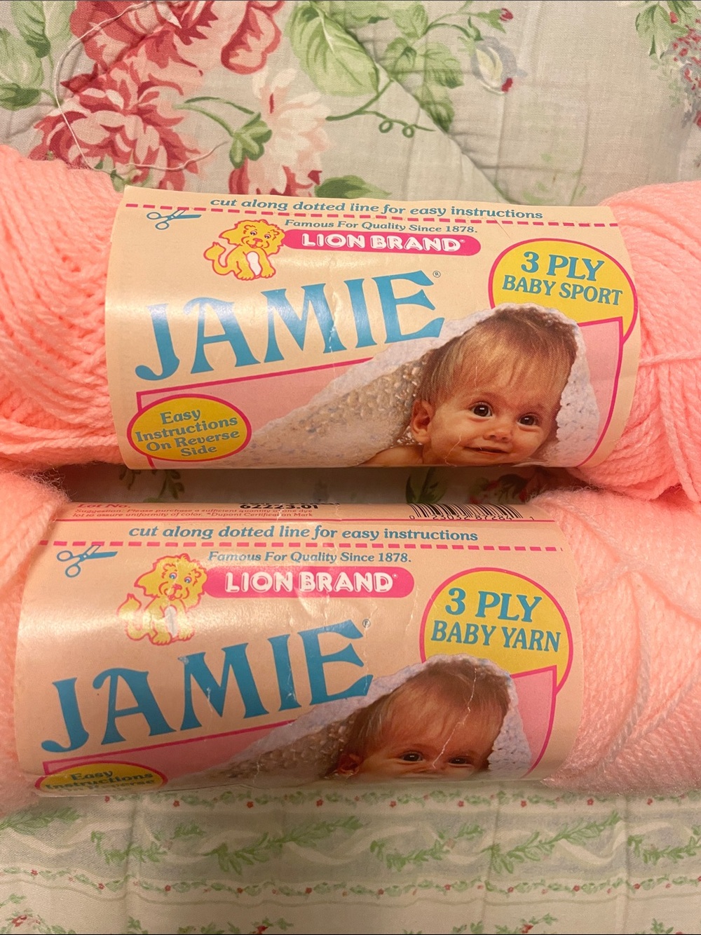 Jamie 3-Ply Baby Yarn - Soft Pink 2 Skiens